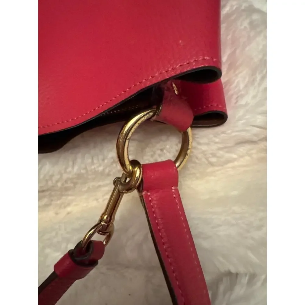 Dark Pink Strawberry Coach Bucket bag - Picture 9 of 13